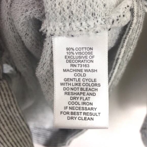 Grey & Gray Medium Striped Sweatshirt Top - Picture 8 of 8